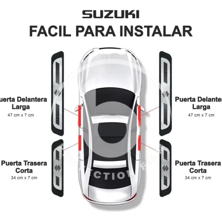 Sticker Protección De Estribos Puertas Suzuki Autos Y Suv - Image 2