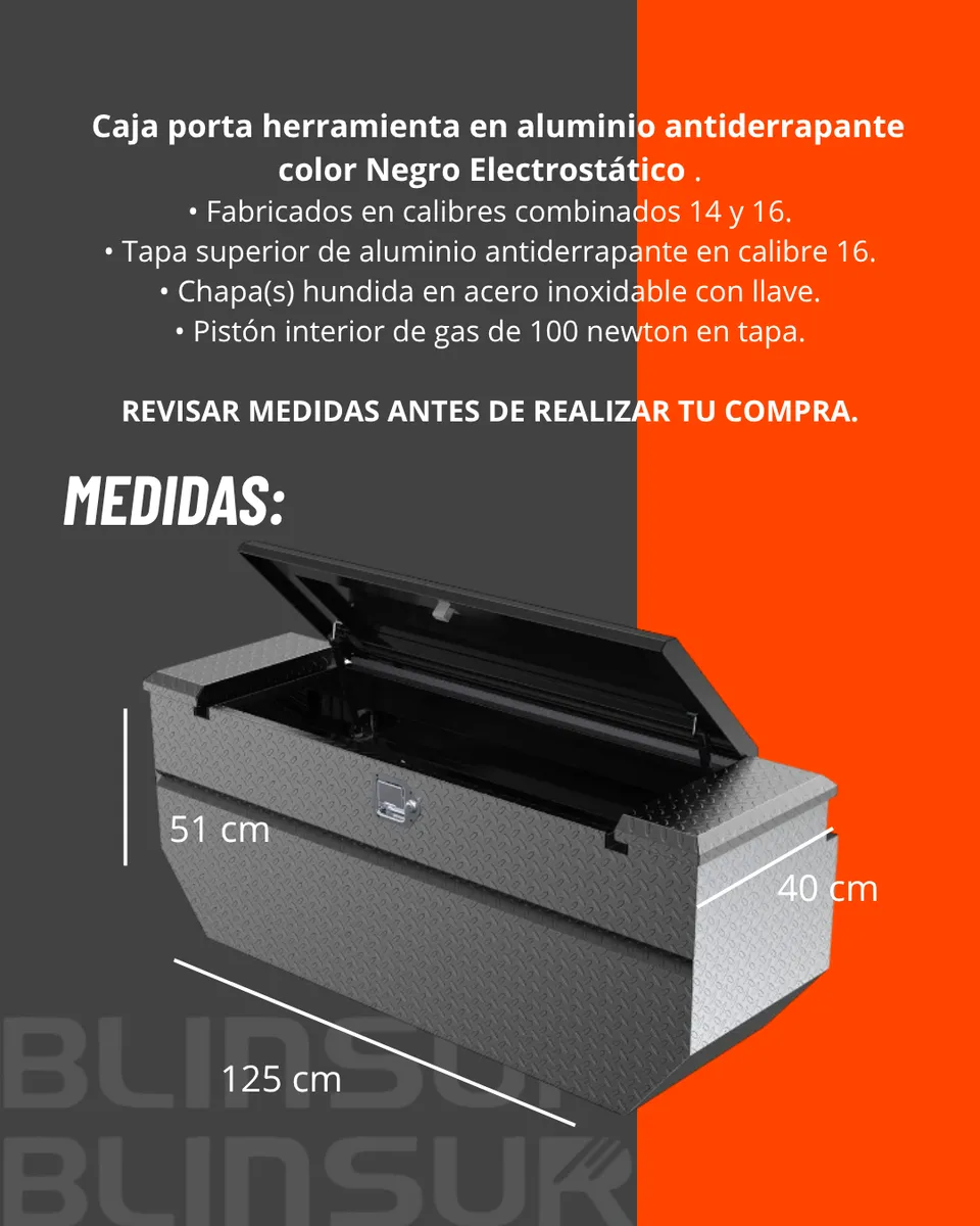 Caja Herramientas Saveiro 2024 C/laterales Fijos C/s - Image 2