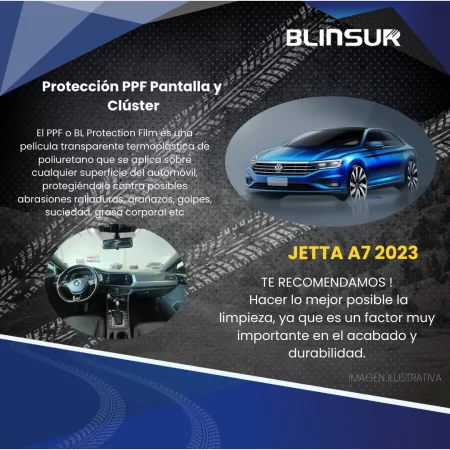 Protector Ppf Pantalla Y Clúster Vw Jetta A7 2023 - Image 2