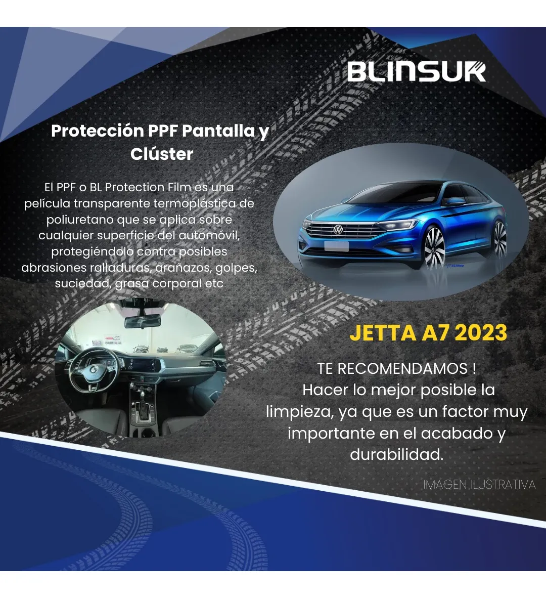 Protector Ppf Pantalla Y Clúster Vw Jetta A7 2023 - Image 2