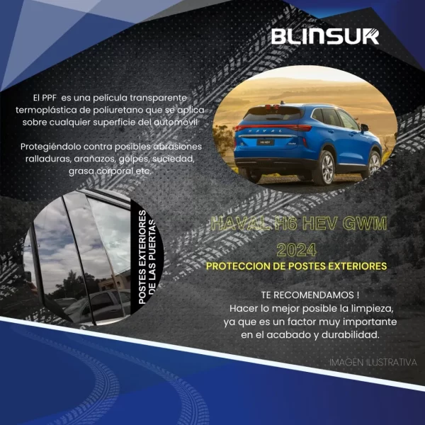 Protector Bl De Postes Exteriores Para Haval H6 Hev Gwm 2024