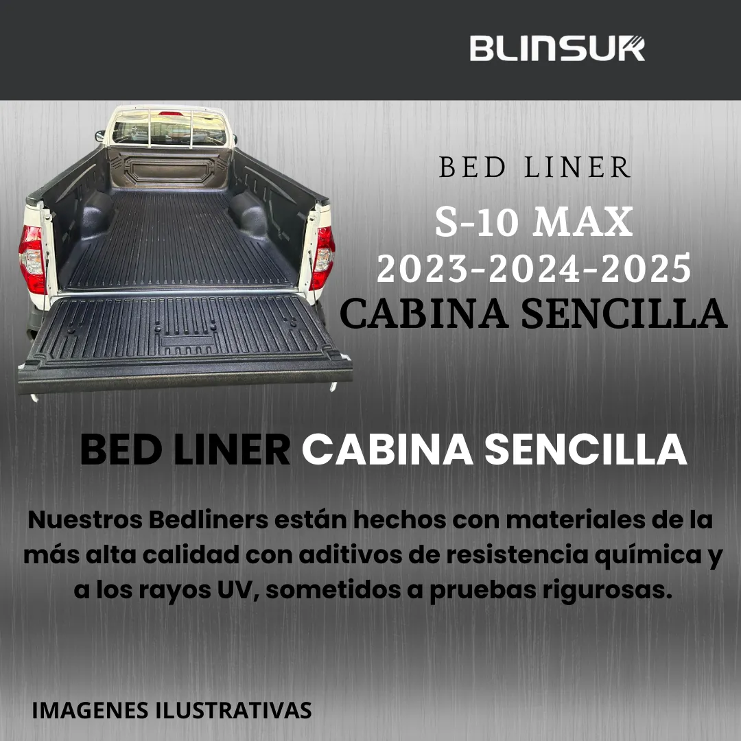 Bedliner Para Chevrolet S10 Max Cabina Sencilla 2023-2025 - Image 2