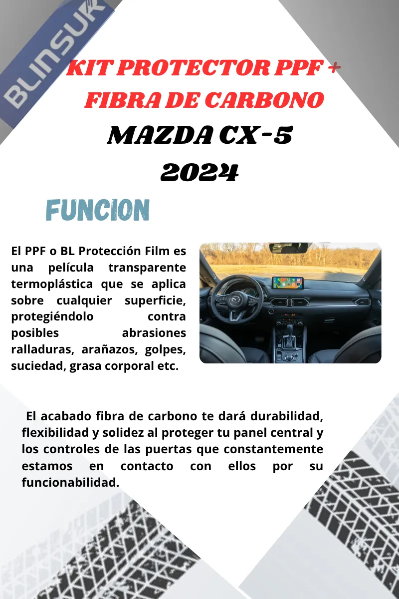 Kit Protector En Ppf Y Fibra De Carbono Mazda Cx5 2024 - Image 2
