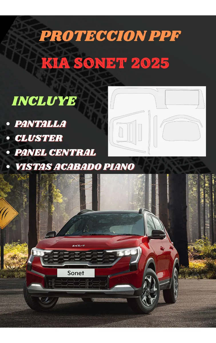Kit Proteccion Ppf  Para Kia Sonet 2025 - Image 2