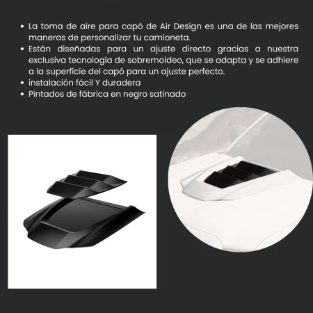 Toma De Aire De Cofre Airdesign Gmc Sierra 2016 2018 - Image 2