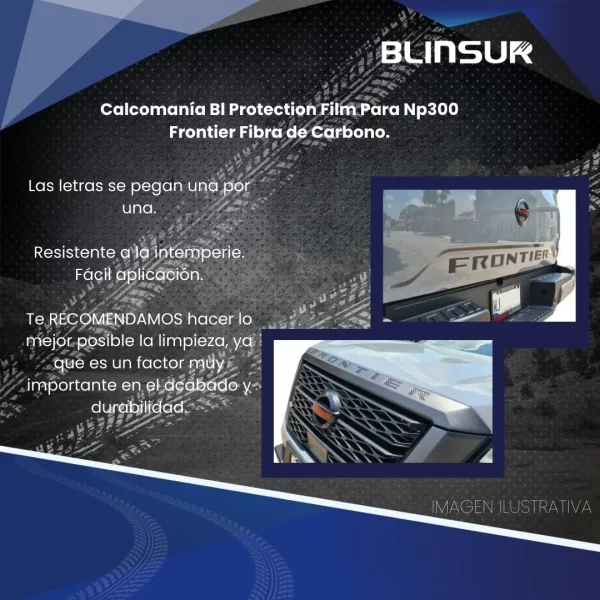 Sticker Bl Protection Film Para Np300 Frontier F. De Carbono