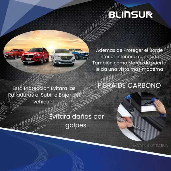 Sticker Protección De Estribos Puertas Mg 5