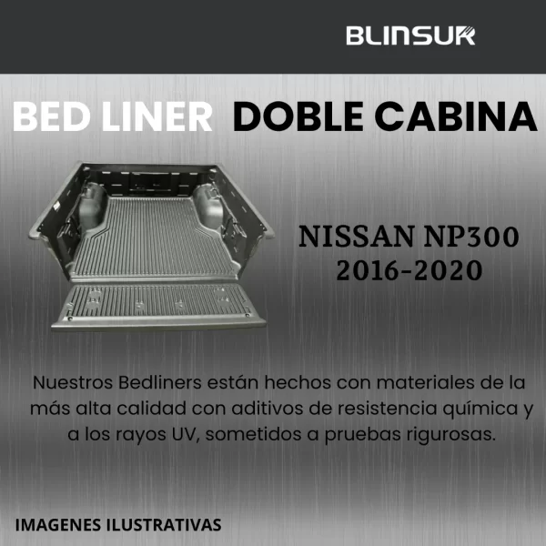 Rugged Liner Para Nissan Np300 2016-2018 Doble Cabina