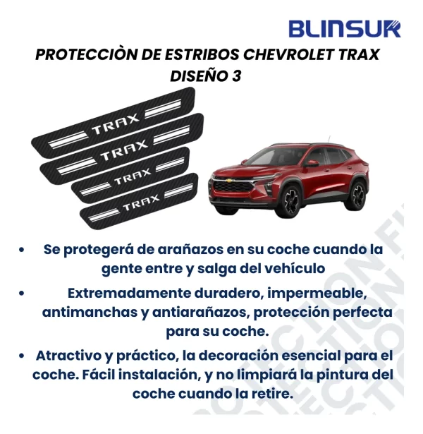 Sticker Protector De Estribos Chevrolet Trax Diseño 3