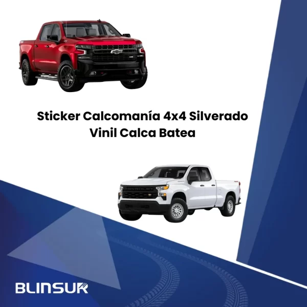 Sticker Calcomanía 4x4 Silverado Vinil Calca Batea