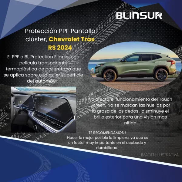 Protección Ppf Pantalla Y Clúster Para Trax Rs 2024