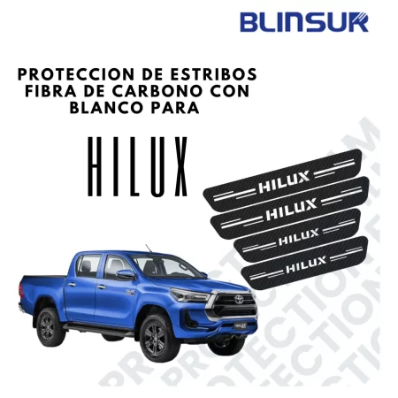 Protección De Estribos Fibra De Carbono  Para Hilux - Image 2