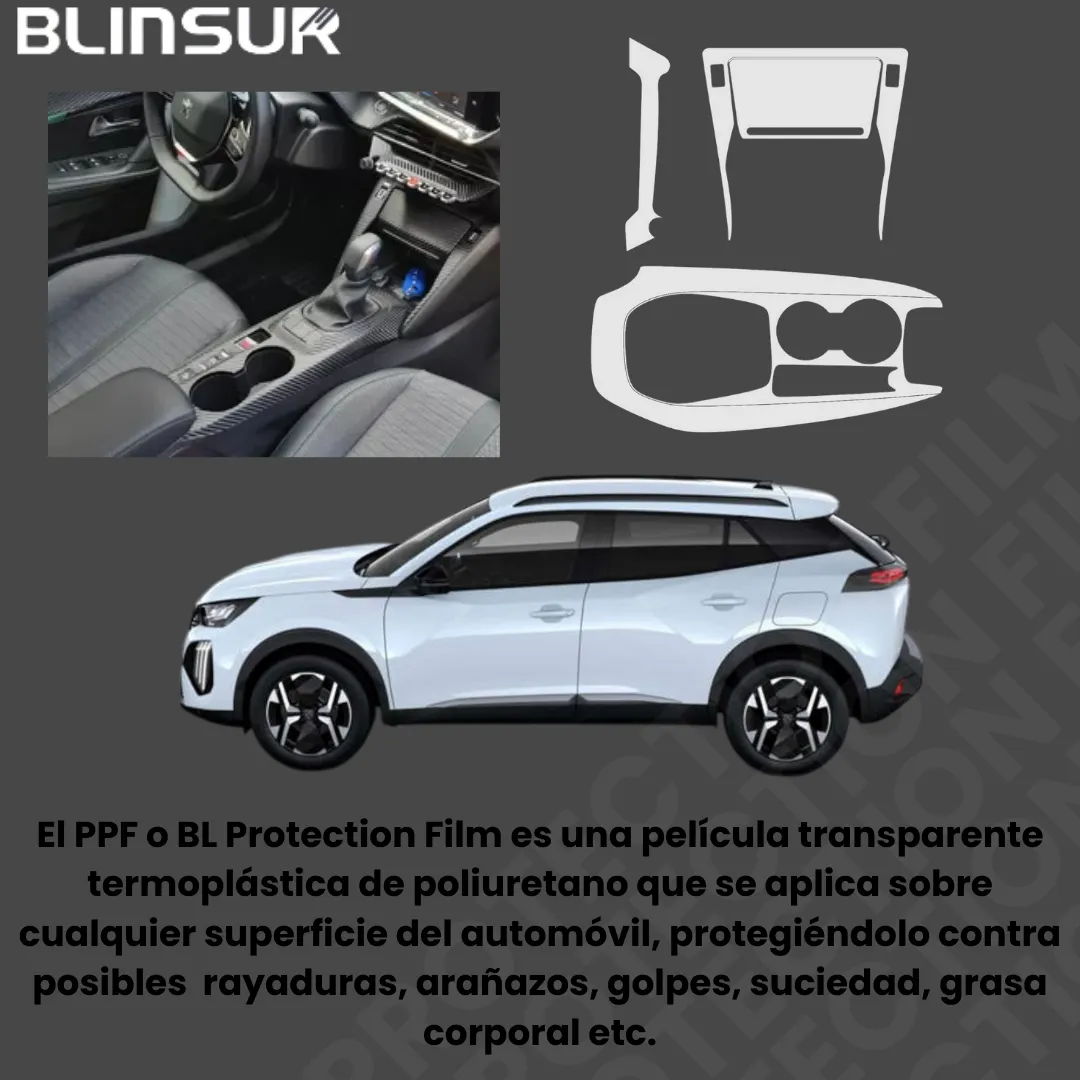 Proteccion Ppf Interior Panel Central Peugeot 2008 2024 - Image 2