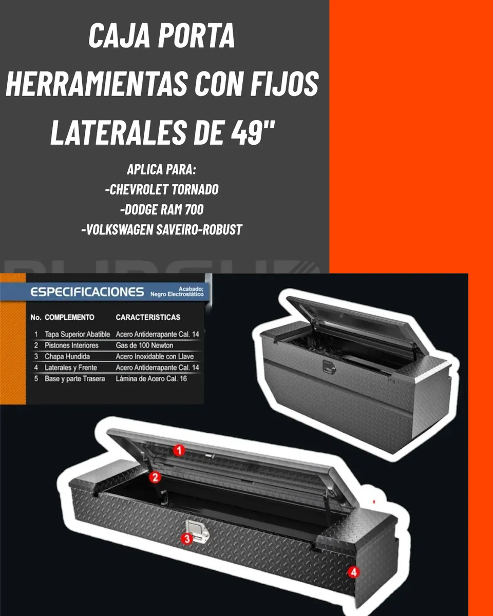 Caja Herramientas Ram 700 2014 - 2024 C/fijos Laterales C/s - Image 2
