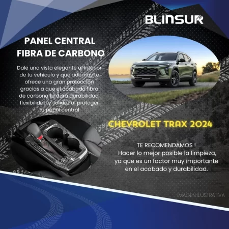 Sticker Fibra De Carbono Panel Central Para Trax 2024 - Image 2