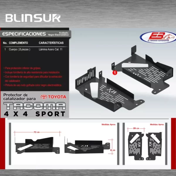 Protector Para Catalizador Toyota Tacoma 4x4 Sport 2023