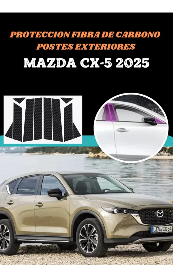 Proteccion Fibra De Carbono Postes Para Mazda Cx5 2025