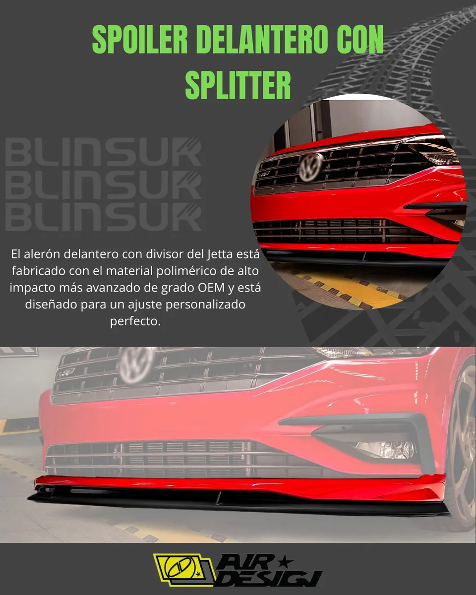 Spoiler Delantero Con Splitter Vw Jetta 2019-2021 - Image 2