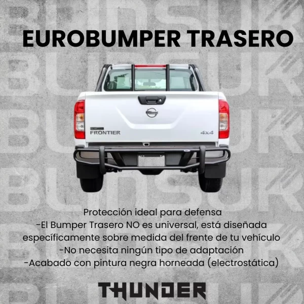 Eurobumper Trasero Para Nissan Np300 Frontier 2021 - 2024