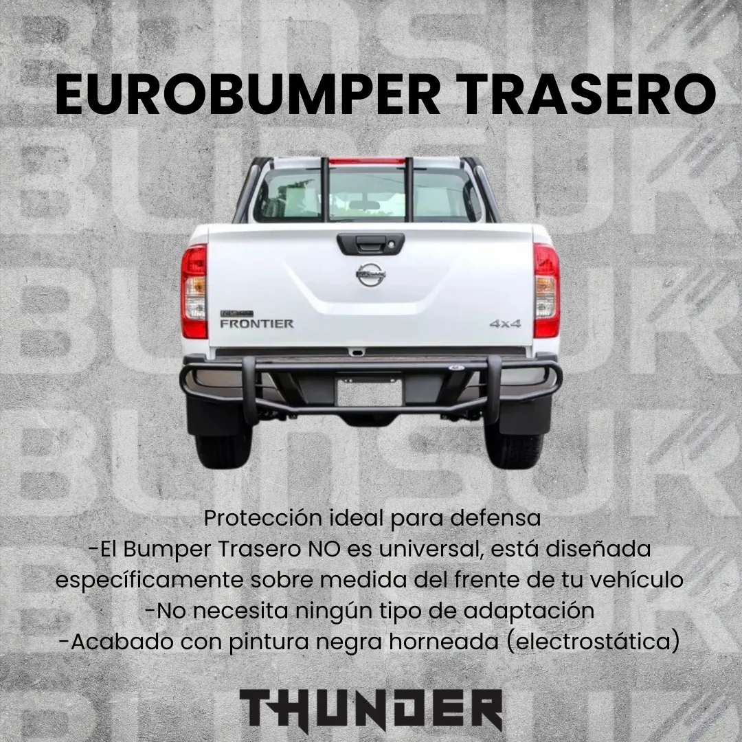 Eurobumper Trasero Para Nissan Np300 Frontier 2021 - 2024 - Image 2