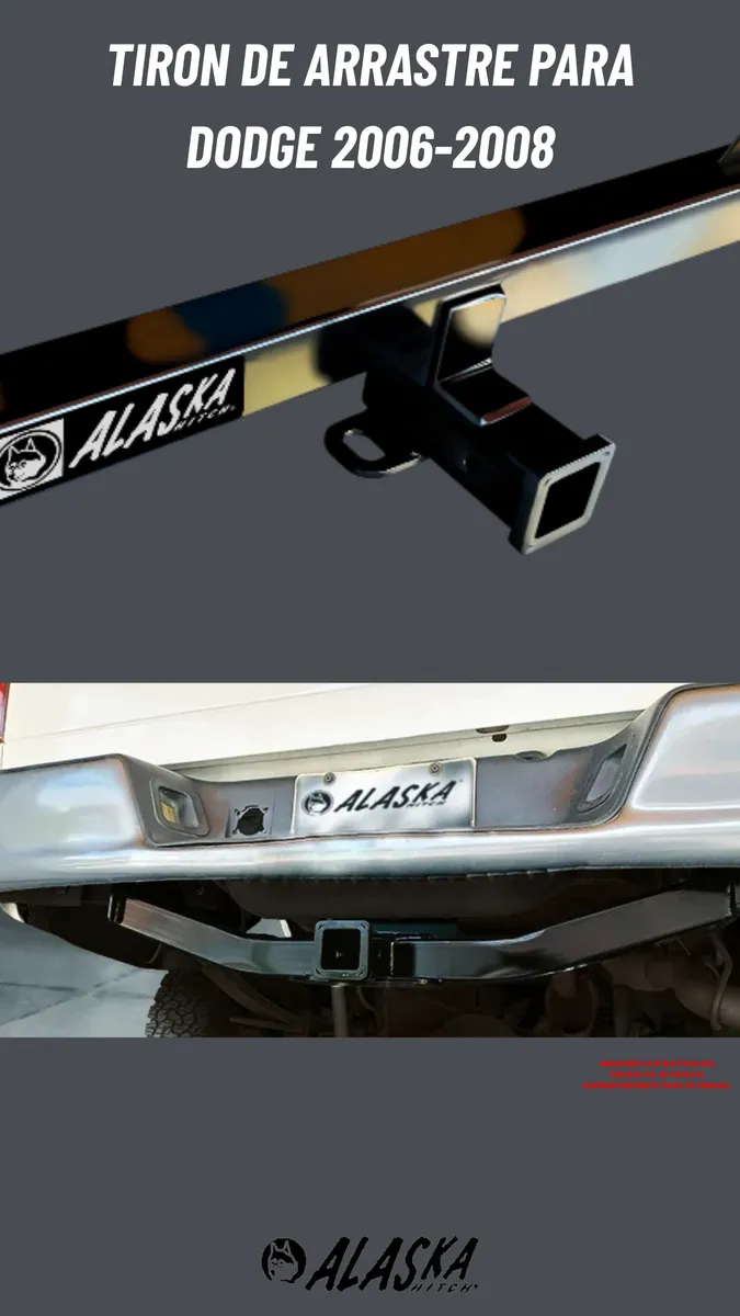 Tirón Arrastre Jalon Dodge Ram 2500 2006-2008 Negro - Image 2