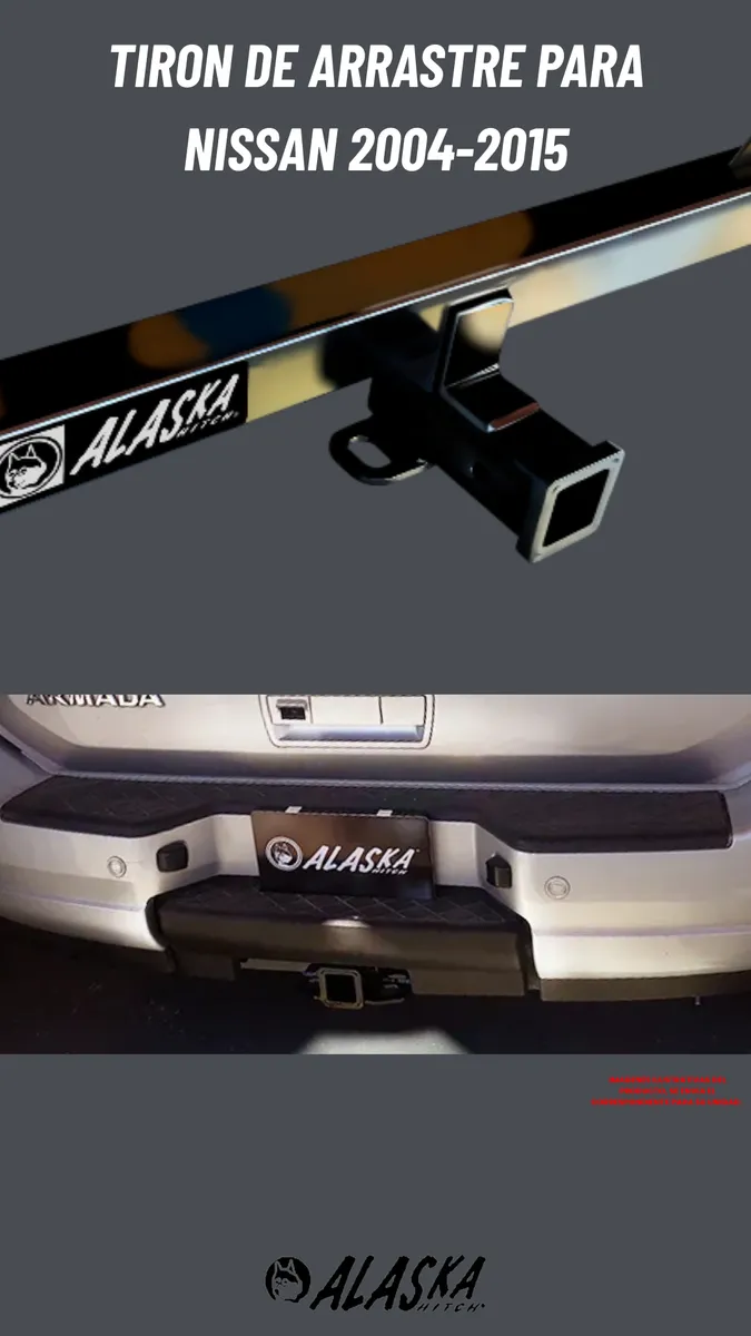 Tirón Jalón De Arrastre Nissan Armada 2004-2015 Negro - Image 2