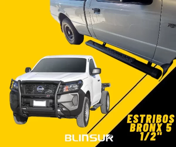 Estribos Bronx Dodge Ram Cabina Sencilla 2009 - 2022 Negros