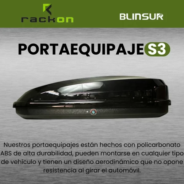 Hamburguesa Portaequipaje Universal S3 360 Litros Rackon
