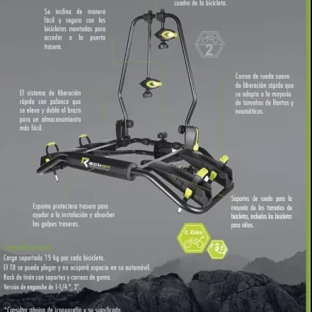 Rack Portabicicletas Para Tirón T8 2 Bicis Rack On - Image 2