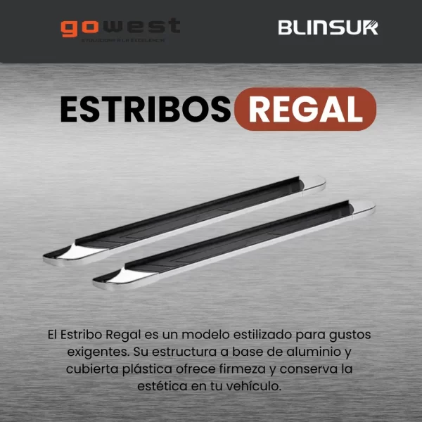 Estribos Regal Negros Ford F-150 Doble Cabina 2017 - 2022 +