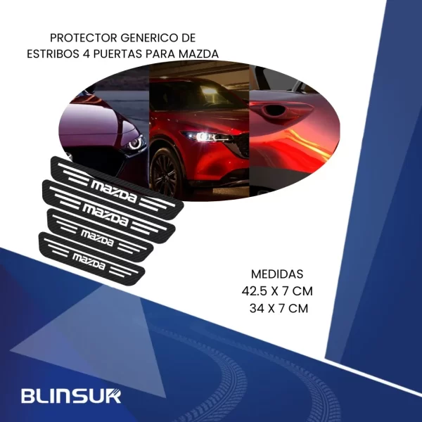 Cinta Protectora Bl Embellecedora Estribos Para Mazda