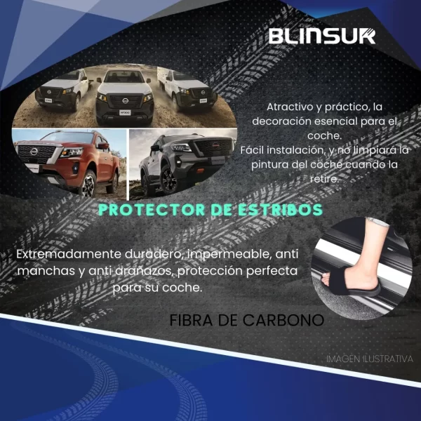 Sticker Bl Protección De Estribos Puertas Np300