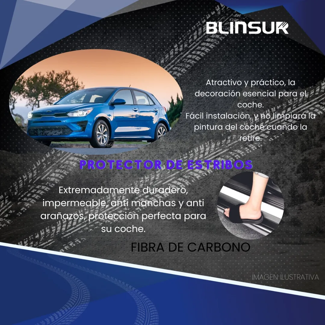 Sticker Bl Protección De Estribos Puertas Kia Rio - Image 2