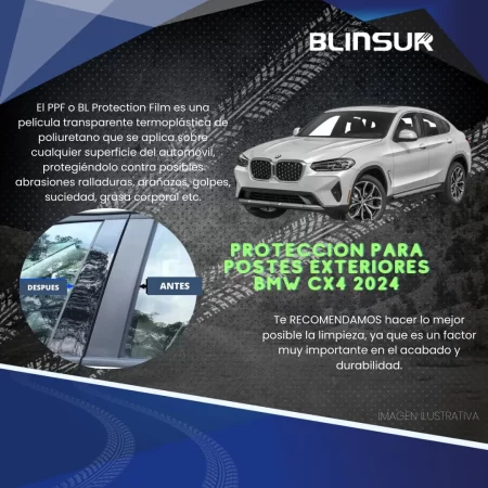 Protección Ppf Postes Exteriores Para Bmw Cx4 2024 - Image 2