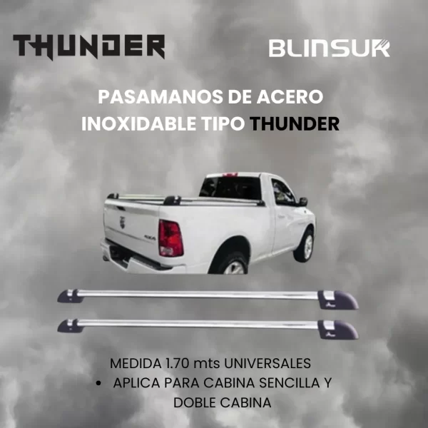 Barras Pasamanos Pickup Universal 1.70 Cm Acero Inoxidable