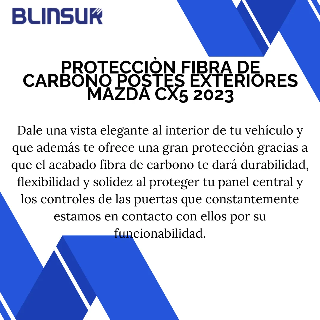 Sticker Postes Fibra Carbono Puerta Mazda Cx5 2018 - 2024 - Image 2