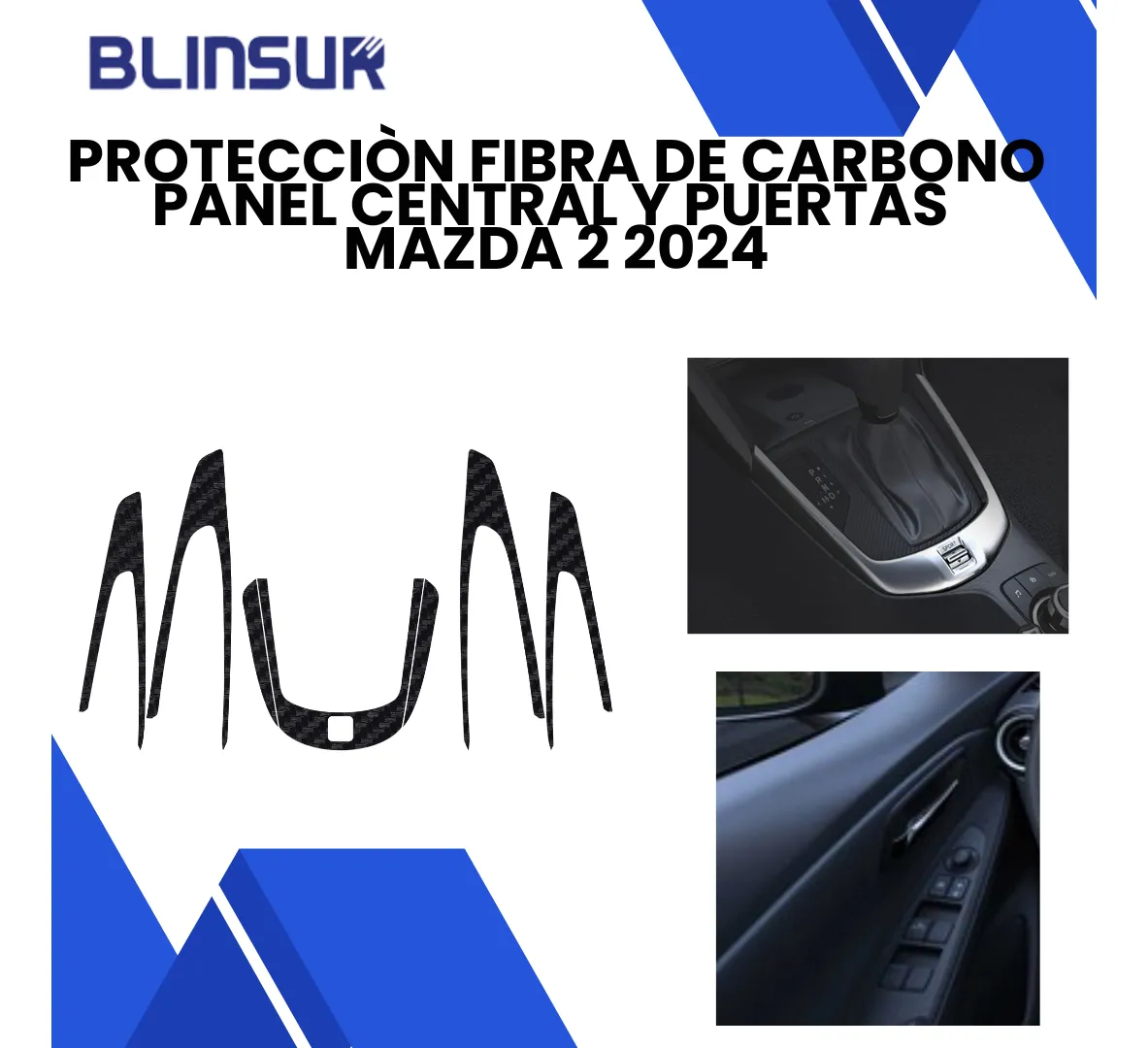 Protección Para Panel Central Y Puertas Mazda 2 2024 - Image 2