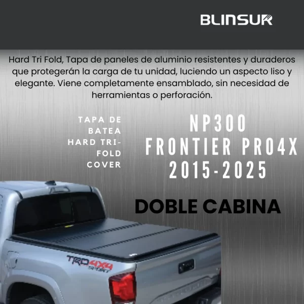 Tapa Cubre Batea Tri-fold Np300 Y Frontier Pro4x 2015-2025