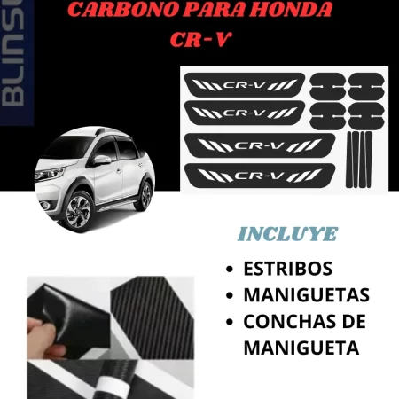 Kit Combo Proteccion Fibra De Carbono Para Honda Cr-v - Image 2