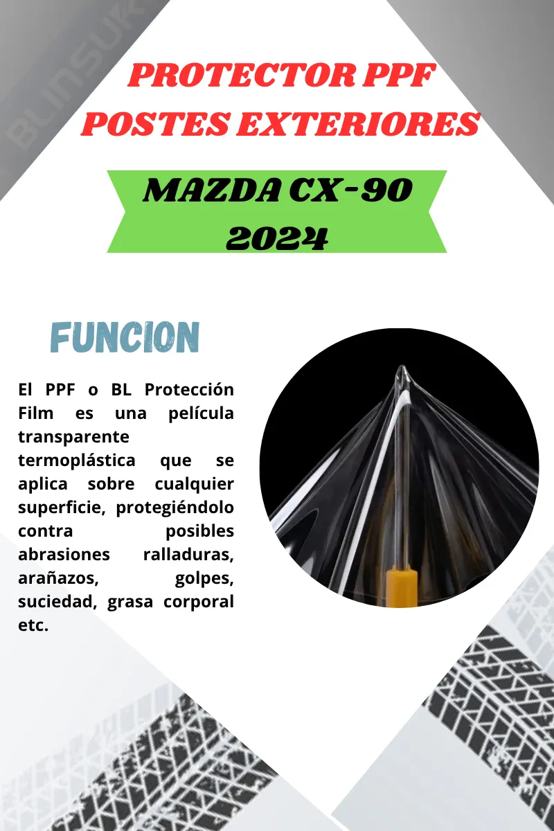 Protección Ppf Para Postes Ext. Mazda Cx-90 2024 - Image 2