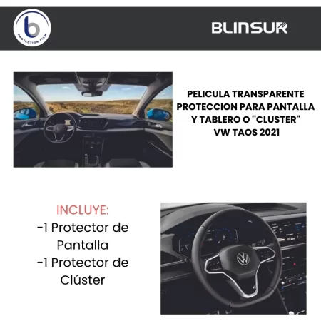 Protección Ppf Pantalla Y Tablero Wv Taos 2021 - Image 2