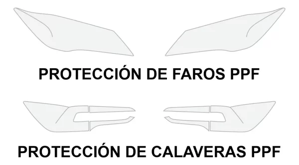 Sticker Protección Ppf Faros Y Calaveras Mg5 2023