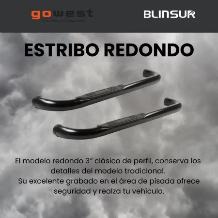 Estribos Redondos Toyota Tundra 2007 - 2022 Cab Sen Negros - Image 2