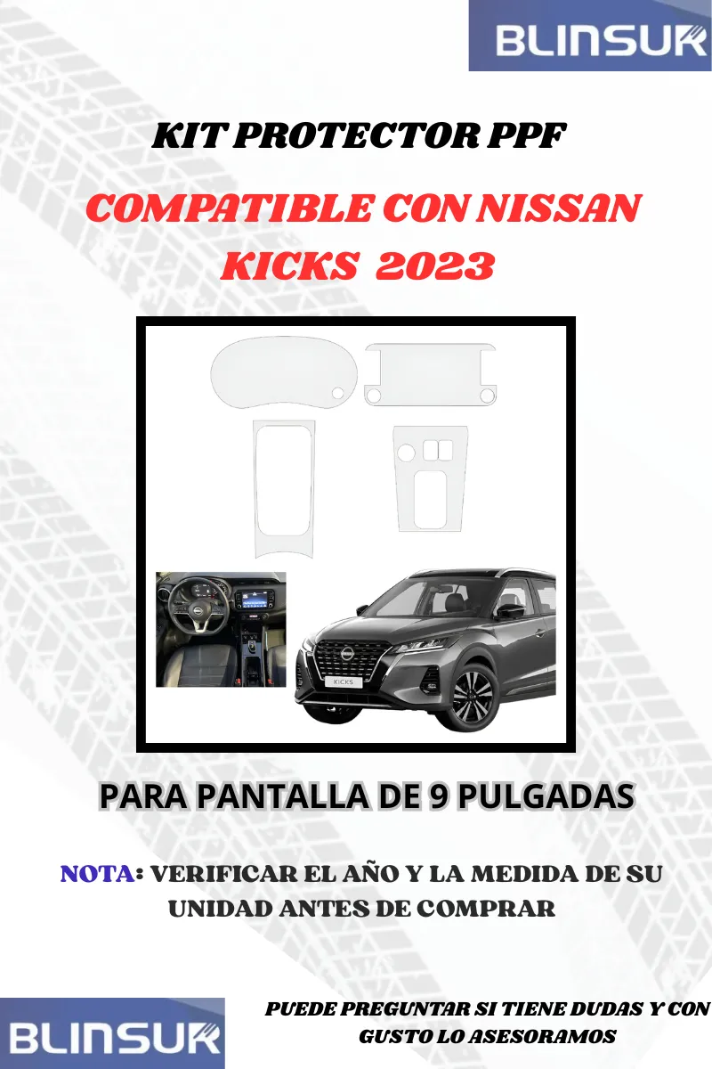 Protección Ppf Pantalla , Cluster, Panel Central Kicks 2023 - Image 2