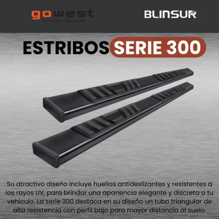 Estribos Serie 300 Negros Ford Ranger 2013 - 2021 Doble Cab - Image 2