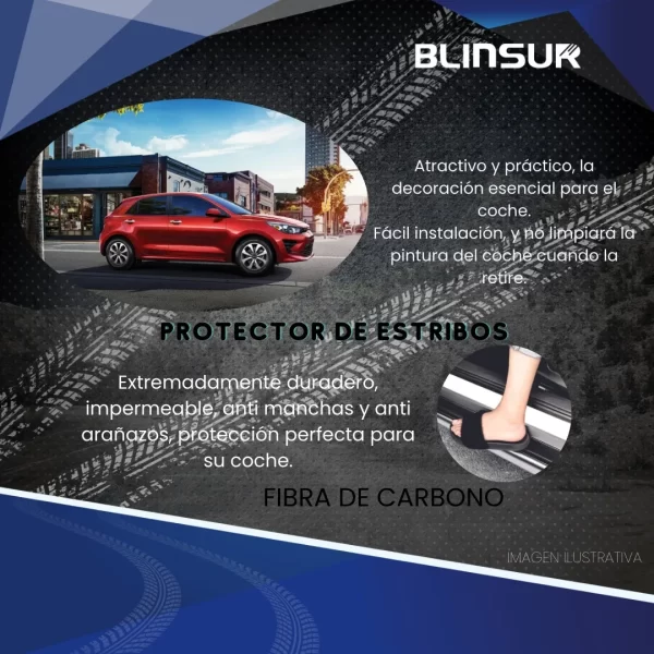 Cinta Protectora Bl Embellecedora De Estribos Para Kia Rio