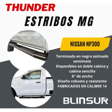 Estribos Mg Para Nissan Np300 Frontier 2016 - 2023 Dob Cab - Image 2