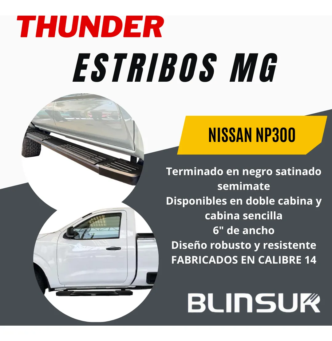 Estribos Mg Para Nissan Np300 Frontier 2016 - 2023 Dob Cab - Image 2