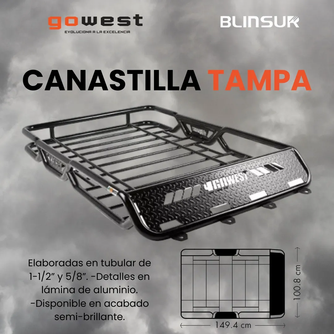 Canastilla Porta Equipaje Tampa 100.8 X 149 Cm Negra Go West - Image 2