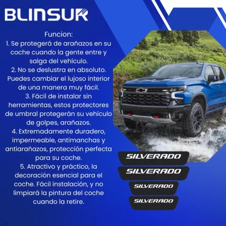 Sticker Protector De Estribos Para Chevrolet Silverado - Image 2